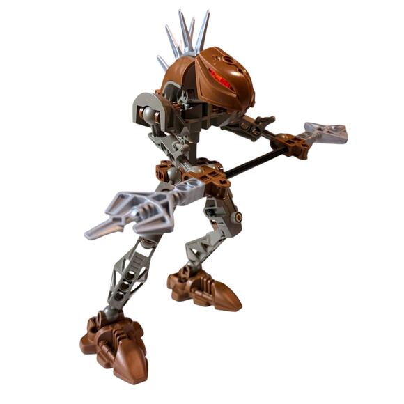 Vintage LEGO BIONICLE Rahkshi PanRahk Brown Orange 8587 Canister Complete Set - Picture 3 of 12